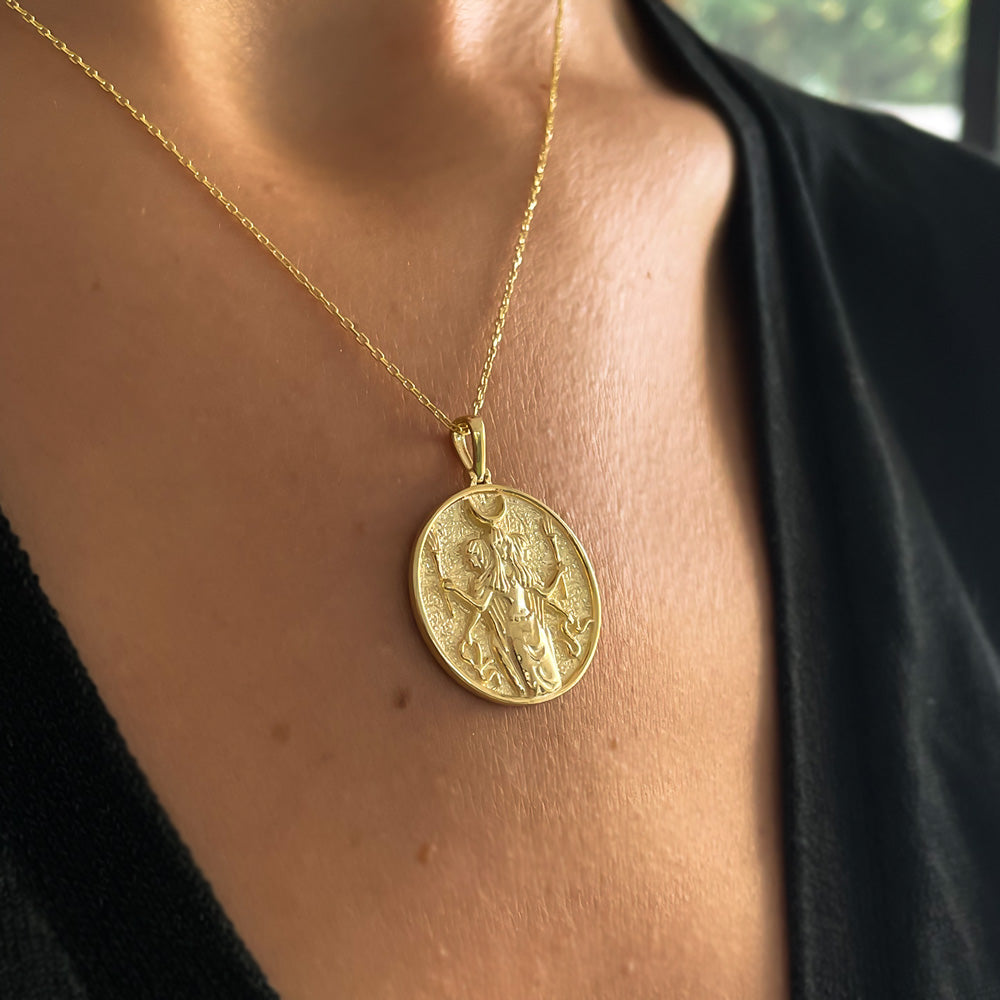 Moon Goddess Locket - Necklace Pendant
