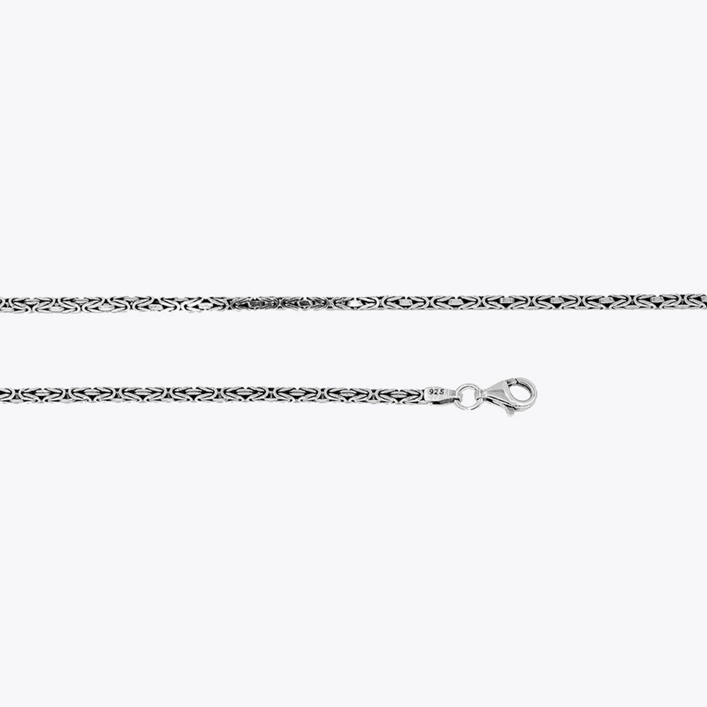 Silver men's chain king link (2.2mm) BLCK003