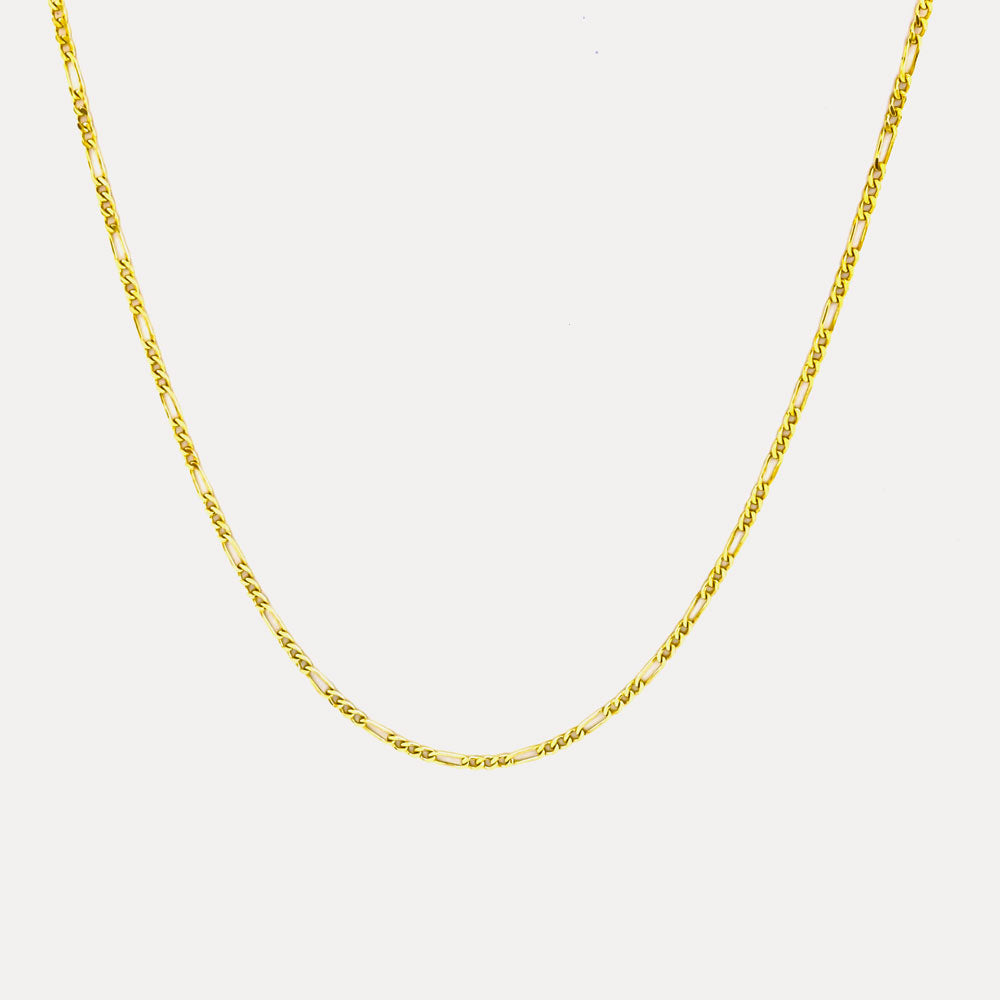 Gold plated chain figaro 2.2 mm BLMN012-G
