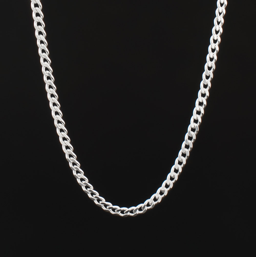 Silver gourmet men's necklace 3 mm BLMN028