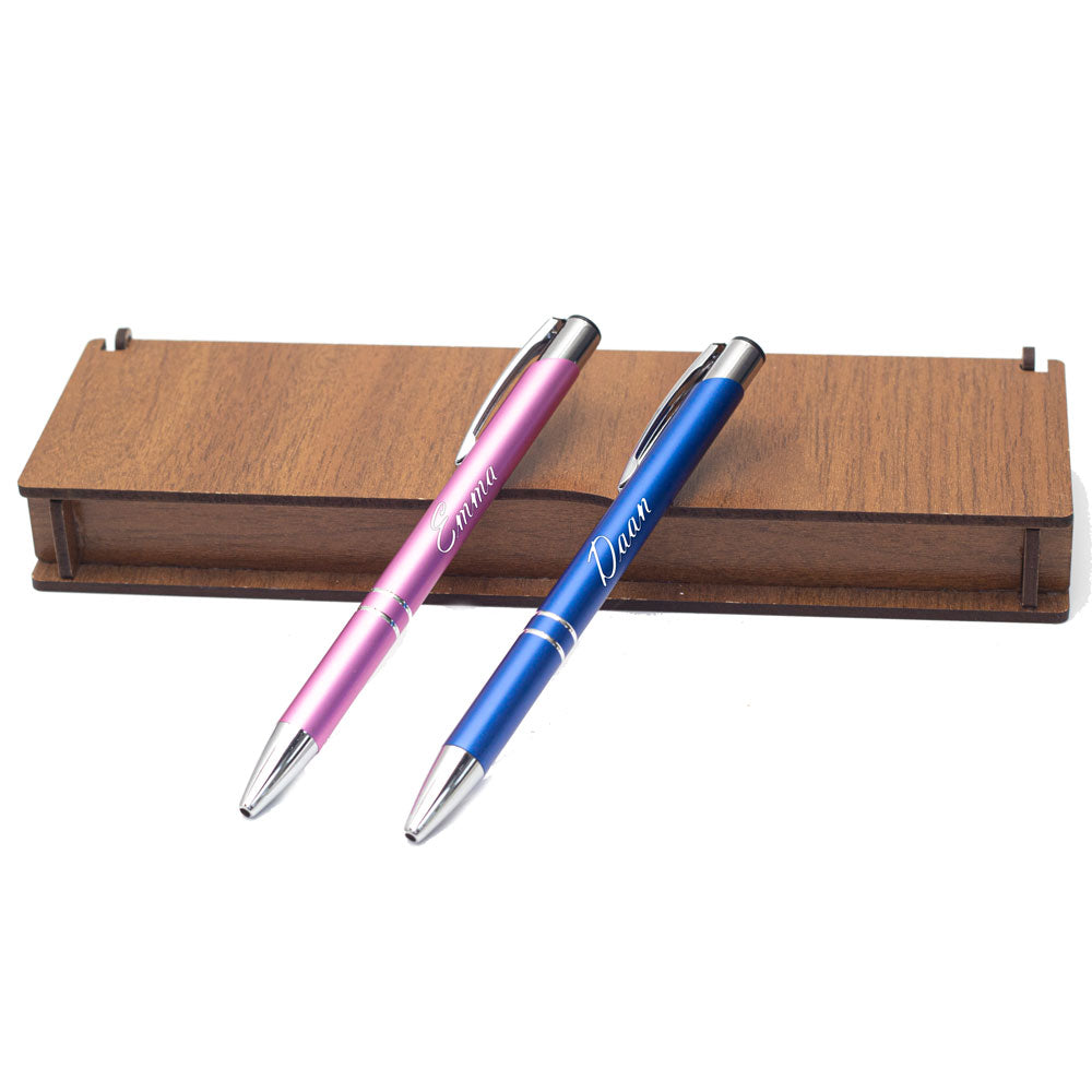 Personalized Pen Set - Writing Set With Engraved Wooden Box BLP2003
