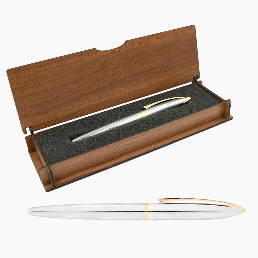 Personalized Pen Set - Writing Set With Engraved Wooden Box BLP2158