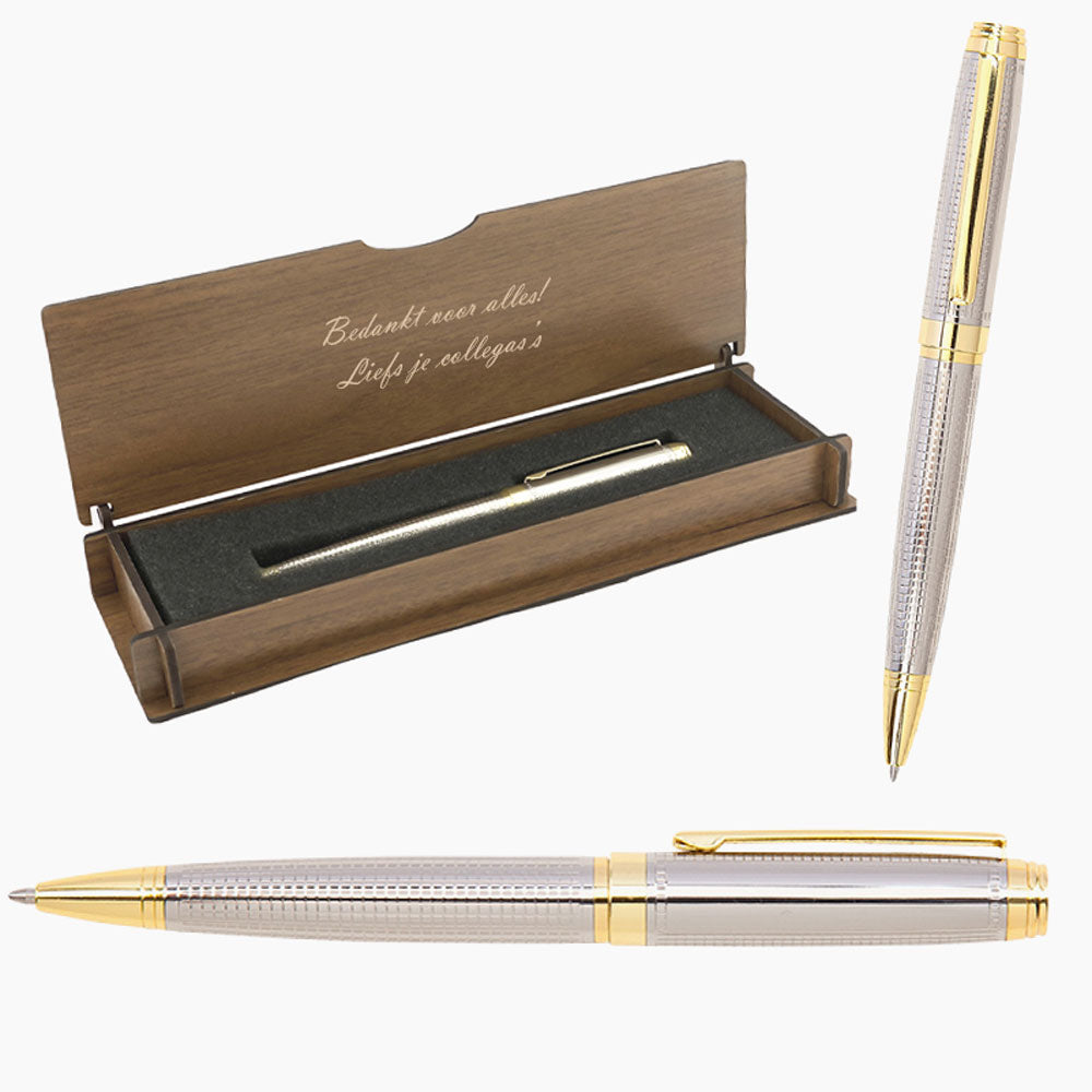Personalized Pen Set - Writing Set with Engraved Wooden Box BLP2165