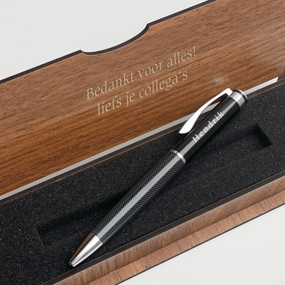 Personalized Pen Set - Writing Set with Engraved Wooden Box BLPI2021
