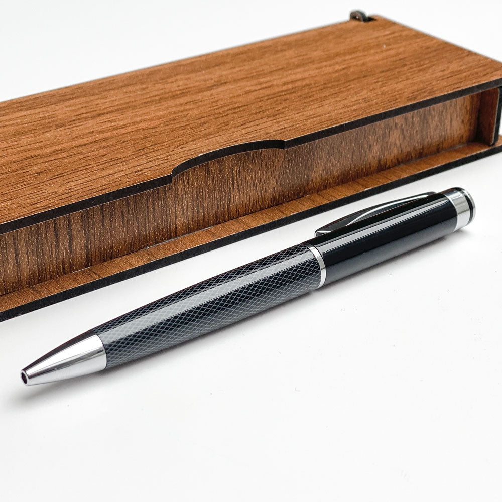 Personalized Pen Set - Writing Set with Engraved Wooden Box BLPI2021