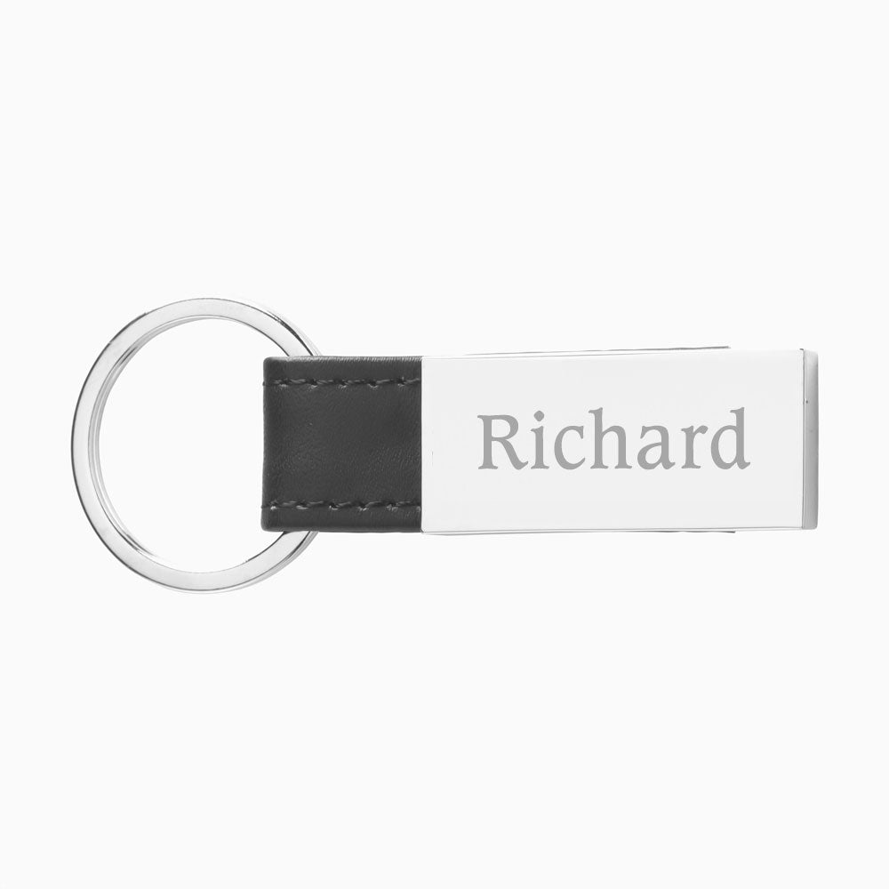 Leather keychain with engraving BLPK016