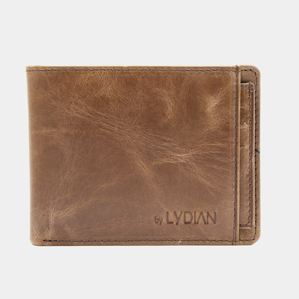 Brown Leather Wallet with Cardholder engraving BLW1320-K