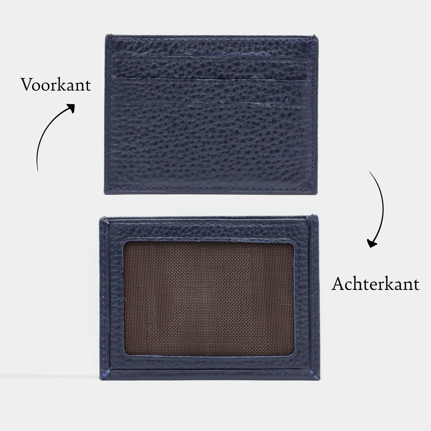 Blue Leather Wallet with Cardholder engraving BLW1320-L