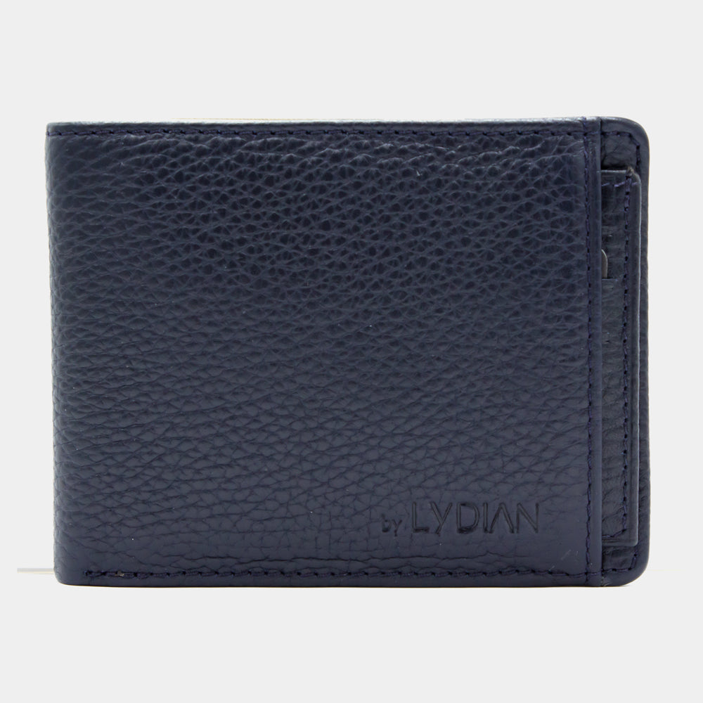 Blue Leather Wallet with Cardholder engraving BLW1320-L