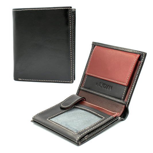 Black & Red Leather Wallet BLW153_51