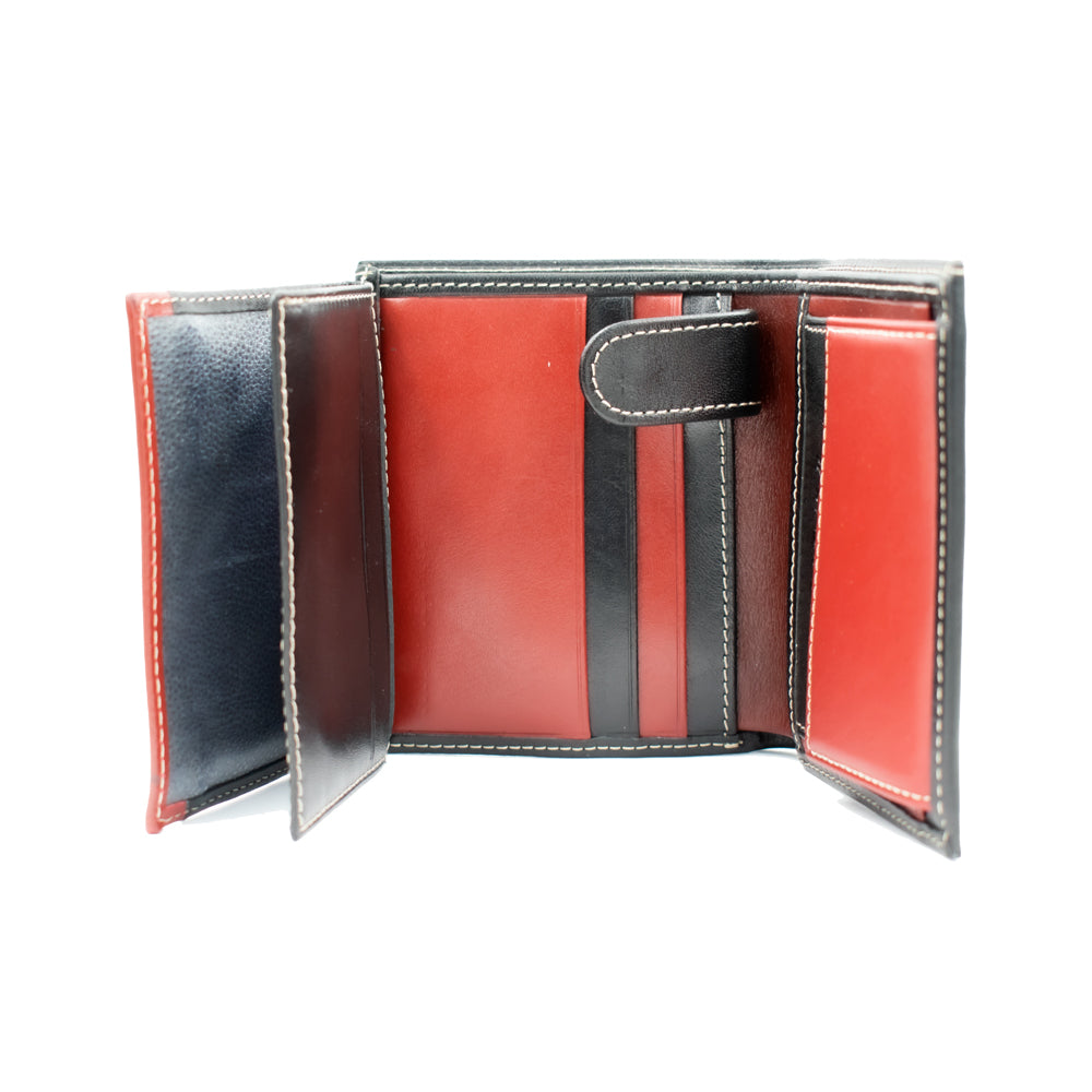 Black & Red Leather Wallet BLW153_51