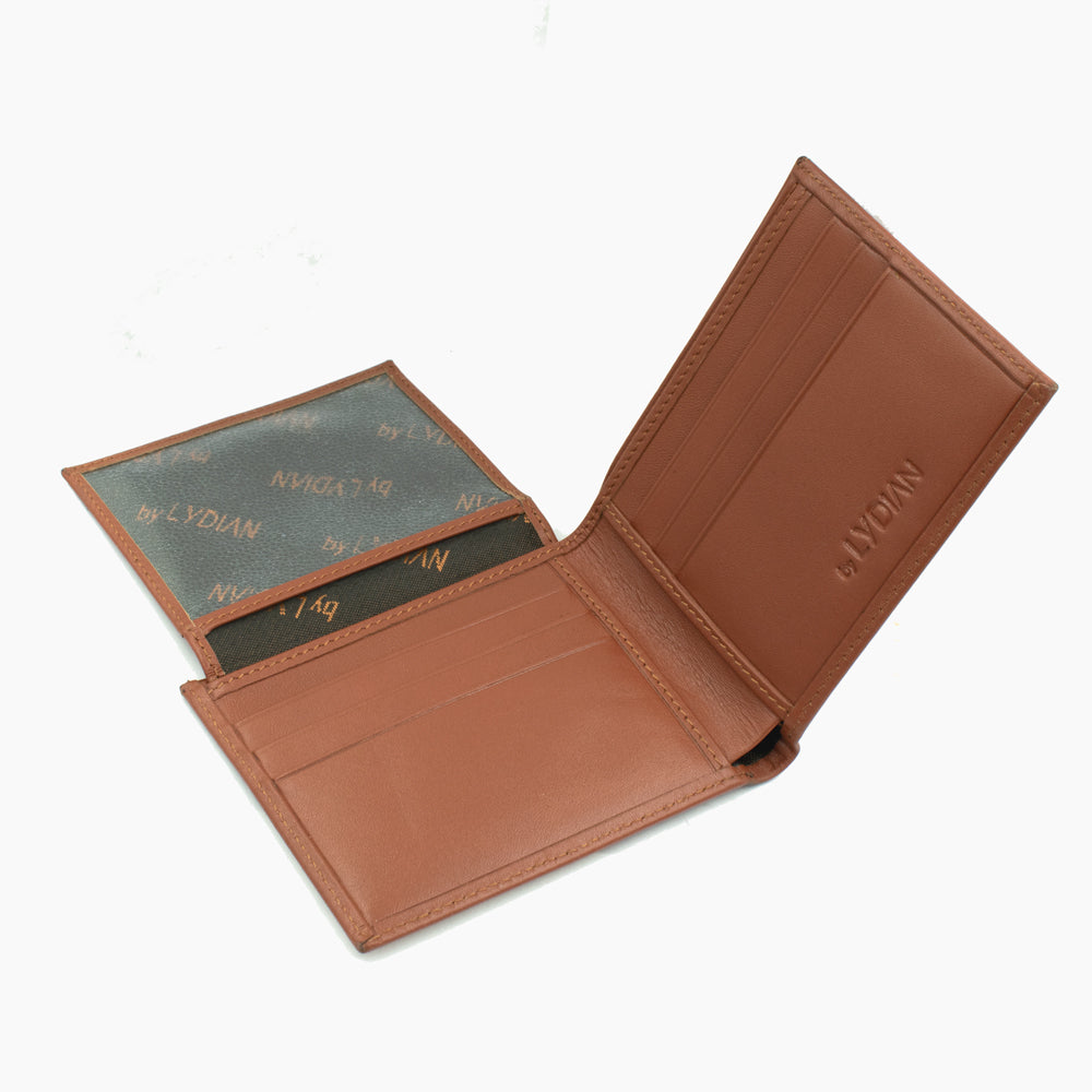Brown Leather Wallet with text 256T engraving