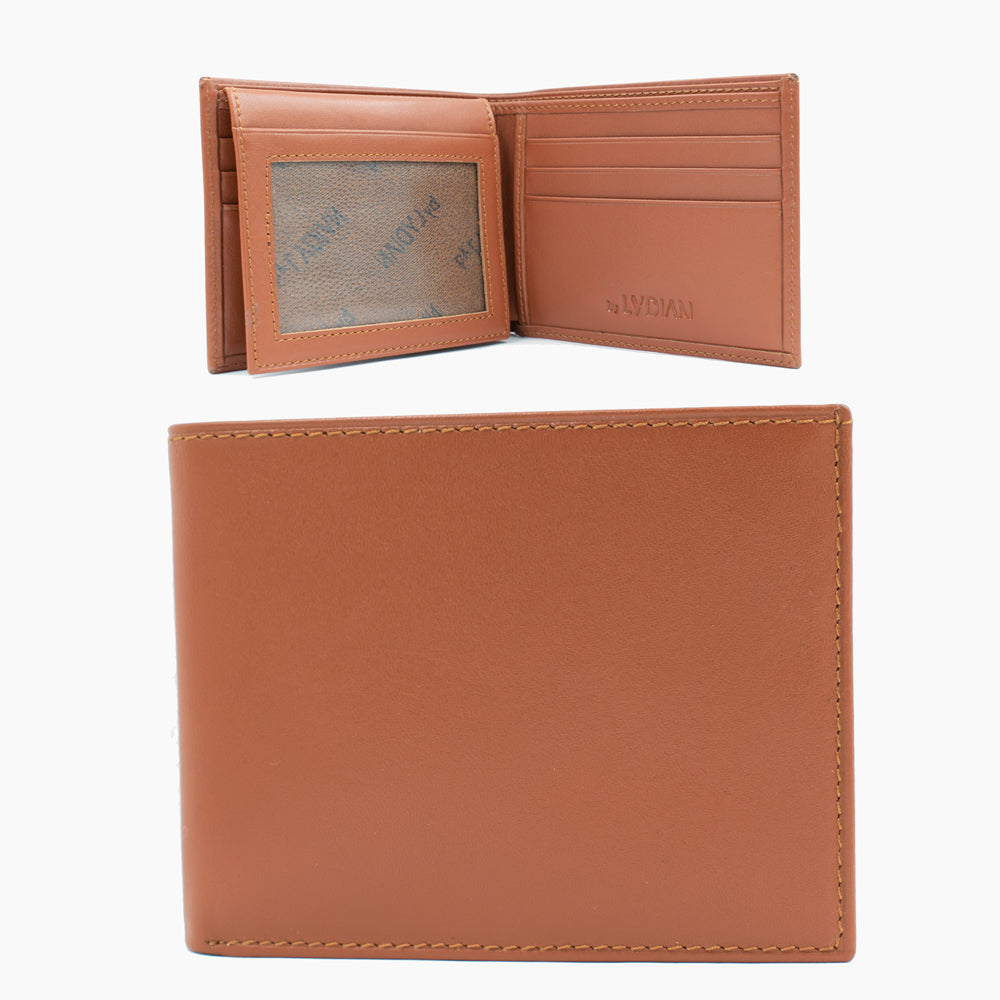 Brown Leather Wallet with text 256T engraving