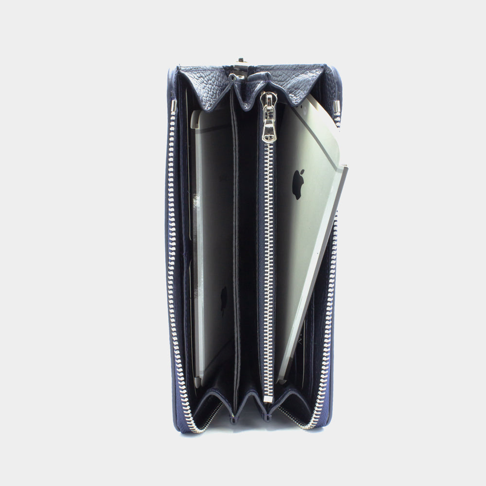 Smartphone Leather Wallet Blue BLW3034-L