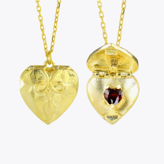 Silver heart necklace pendant