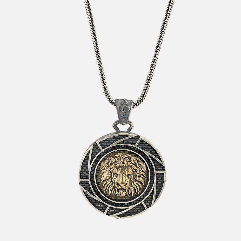 Men's Necklace Lion Chain Pendant BLYDK322