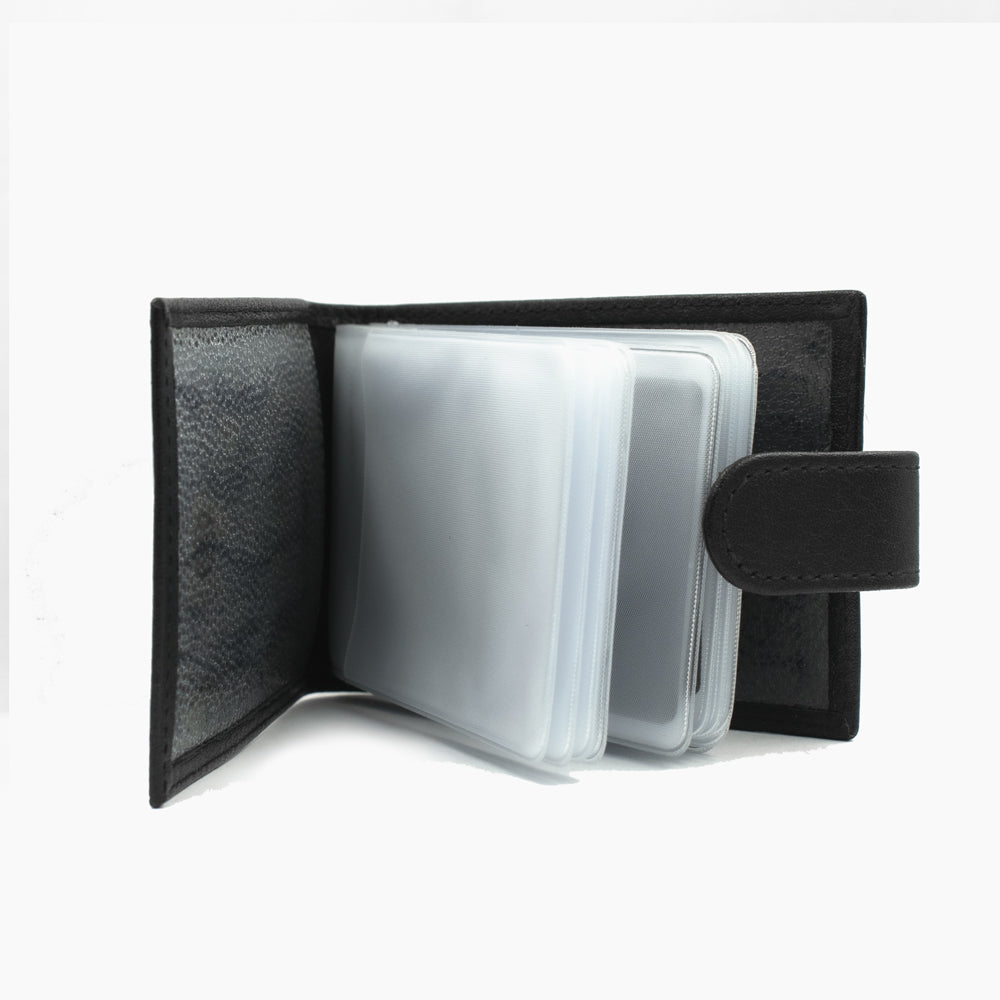 Black Leather Cardholder BLW011-1
