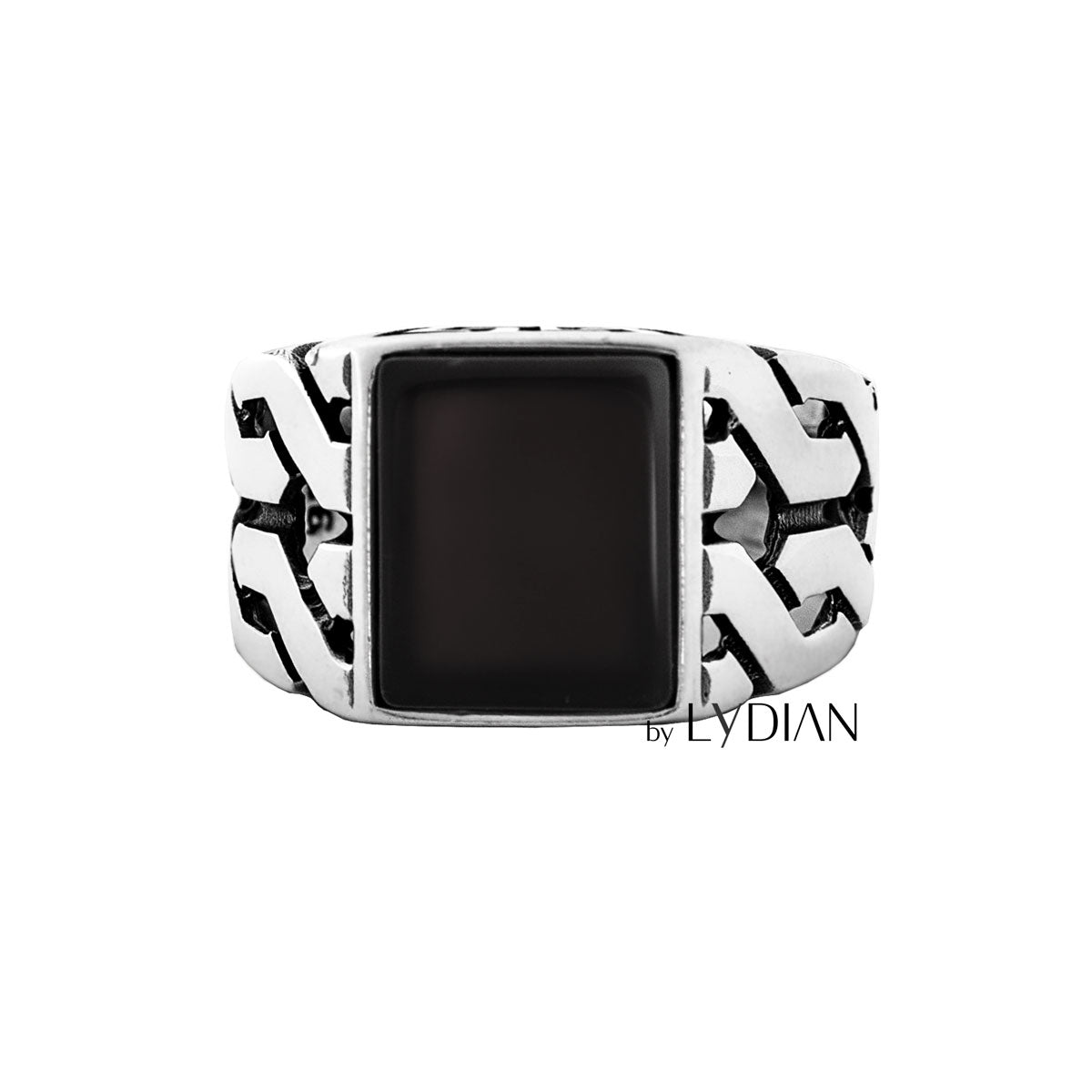 925 Silver Men's Ring With Onyx Stone LMR230