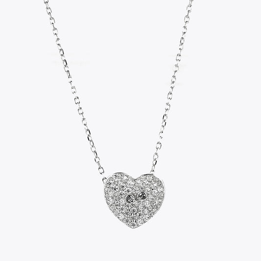 925 sterling silver necklace with heart NLKY21-33