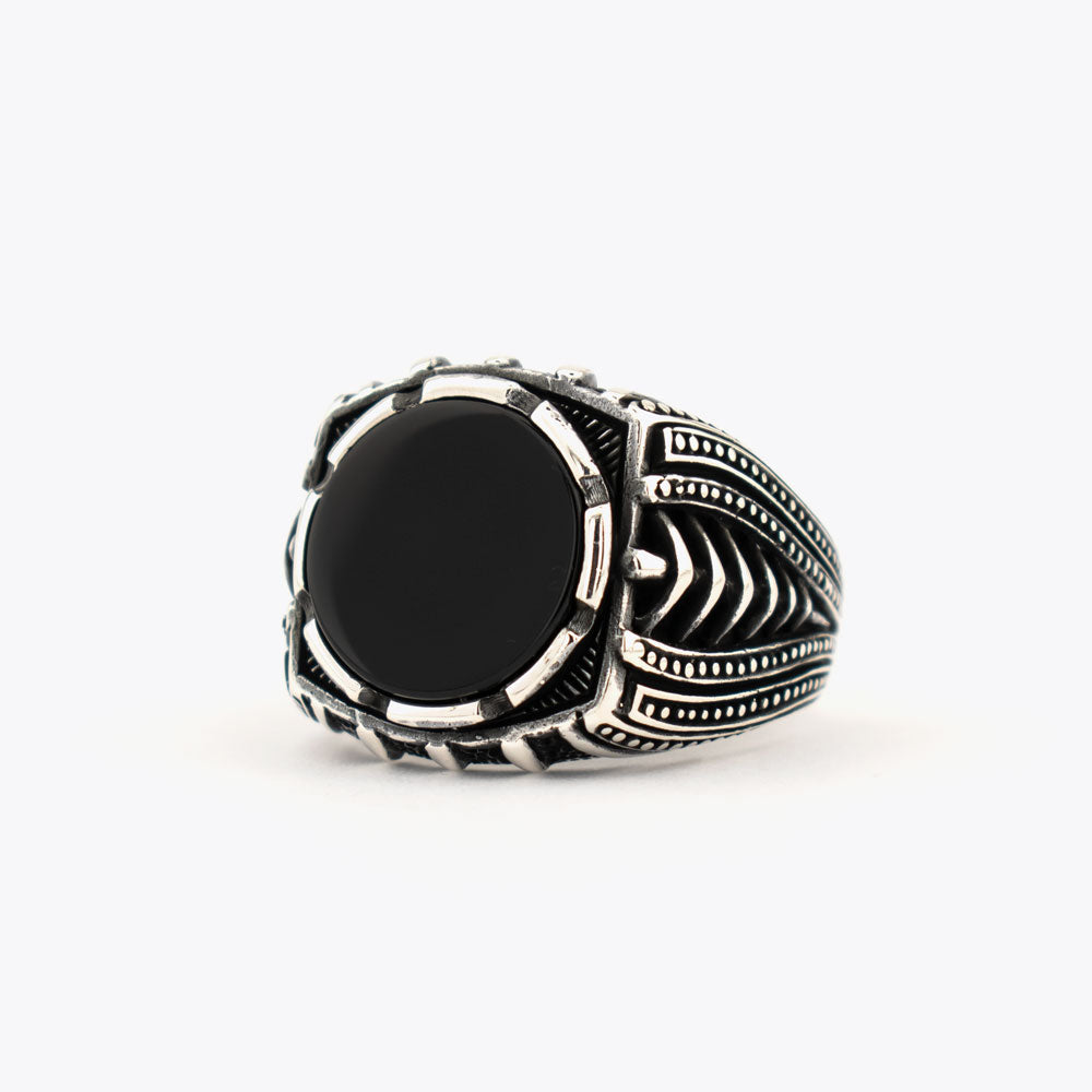 Onyx Sterling Silver Men's Ring ORTBL164