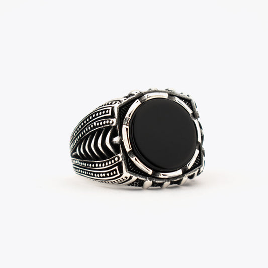 Onyx Sterling Silver Men's Ring ORTBL164